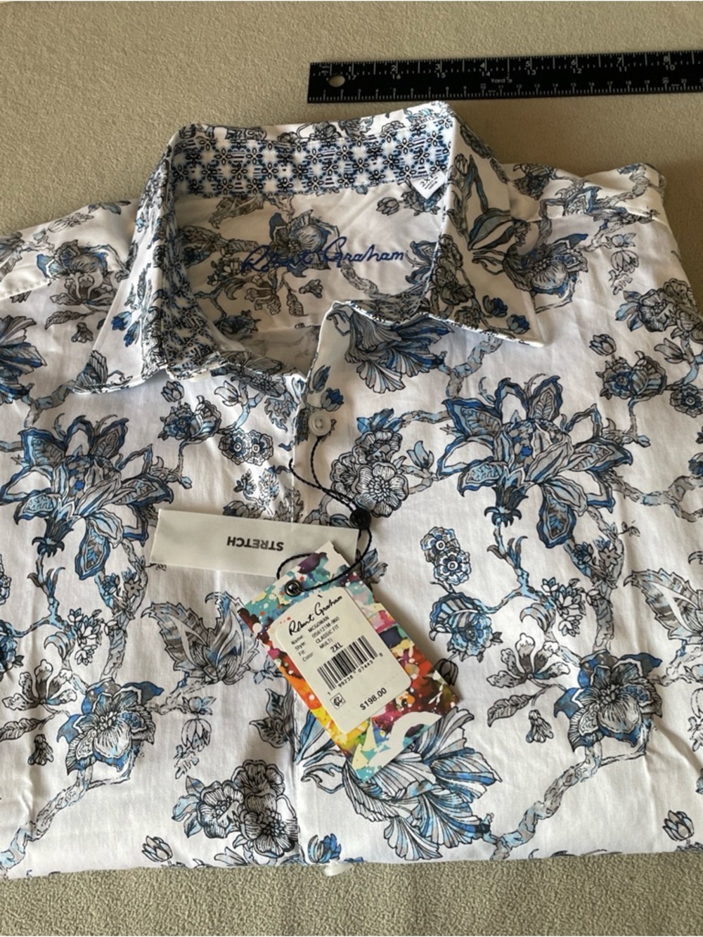 Robert Graham McGowan Classic Fit Long Sleeve Shirt  2XL NWT $198